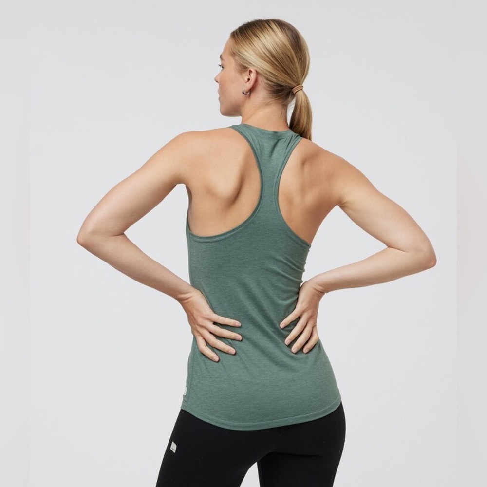 Vuori Women's Racerback Tank in Sage Green - Picture 2 of 7
